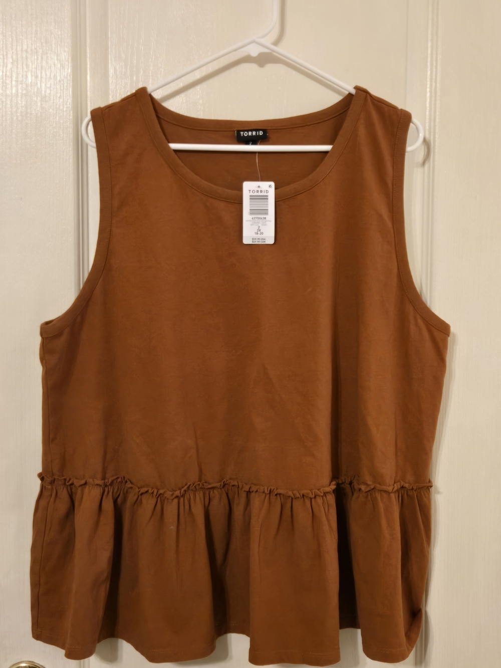 Torrid Rust Brown Babydoll Tank